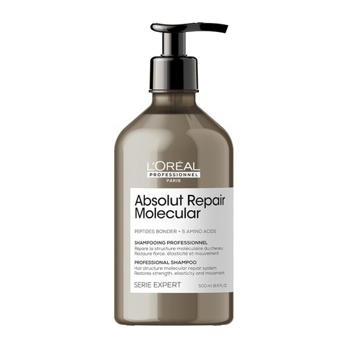 L'Oréal Professionnel Molecular Repair Shampoo | For Extremely Dry Damaged Hair | Peptides Bonder | Amino Acids | Repair Hair & Restore Strength | Strengthening Bonds | Sulfate-Free