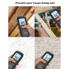 QLUUE Digital Moisture Meter, Moisture Tester with Replaceable pin, Temperature Measurement, Backlit LCD Display Moisture Detector for Wood, Building, Floor