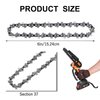GSSHBR 6 Inch Mini Chainsaw Chain Replacement Accessories,4 Pieces Chain Saw Chains for Cordless Electric Portable Mini Chainsaw for Pruning Shears Wood Cutting(37 Drive Links)