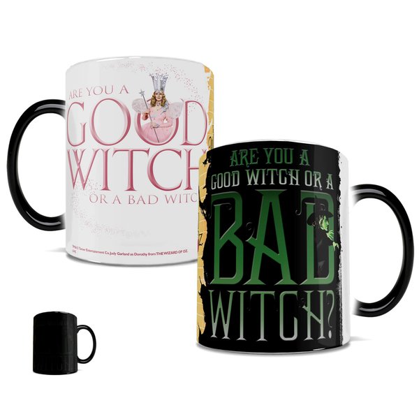 Morphing Mugs Wizard of Oz (Good Witch Bad Witch) Ceramic Mug, Black,11 fl oz