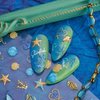 5D Embossed Seashell Starfish Nail Art Stickers - Self Adhesive Seashell Starfish Nail Decals Summer Nail Stickers Supplies Blue Marine Life Theme Design Nail Art Stickers for Women DIY Nail Salons