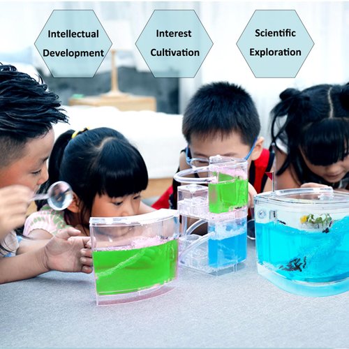 EXBEPE Ant Farm for Kids Gel Ant Castle Colony Ecosystem Terrarium kit, Ant Habitat Science Learning Kit