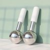 Running man Ice Globes -360 Rotating Unbreakable Stainless Steel Globes, Cryo Sticks for Face -Reduce Puffy Eyes & Dark Circles, Gua Sha Facial Tools-Skin Massage and Wrinkle Removal Anti Aging