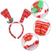 Aneco 9 Pack Christmas Headbands Christmas Glasses Frames Xmas Party Hat Headwear Christmas Costume Accessory for Christmas Party Supplies