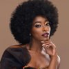 MIMAN Short Afro Wigs for Black Women Human Hair Black Wig Natural Kinky Curly Hair Replacement Wigs 60s 70s Disco Queens Halloween Costume Wig