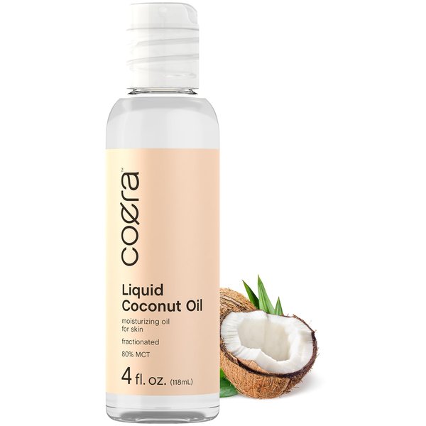 Horbäach Fractionated Coconut Oil | 4 fl oz | Liquid Moisturizing Oil for Skin | Free of Parabens, SLS & Fragrances | Coera