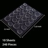 Laza 240pcs Ultrathin Breathable Adhesive Tabs Fake Nail Glue Sticker 10 Sheets Super Sticky Double Sided Tips (Germany Jelly Gel) Flexible for Acrylic False Nails Manicure Tape