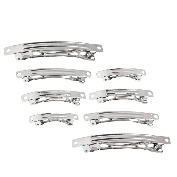 AUEAR, French Barrette Iron Rectangle Hair Clips for DIY Clip Craft Bows (120 Pack, 4 sizes)