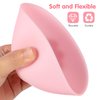 Healifty Skincare Spatula 3Pcs Diy Face Mixing Bowl Facial Mud Bowl Silicone Facemask Bowl Cosmetic Beauty Tool for Home Salon Spa Face Skin Applicator Bowl (Pink)