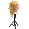 TIANYOUHAIR Blonde Real 100% Human Hair Mannequin Head Manikin Cosmetology Doll Training Head with Stand for Hairstylist Hairdresser Practice Braiding Styling Bleaching Dyeing Curling Cutting