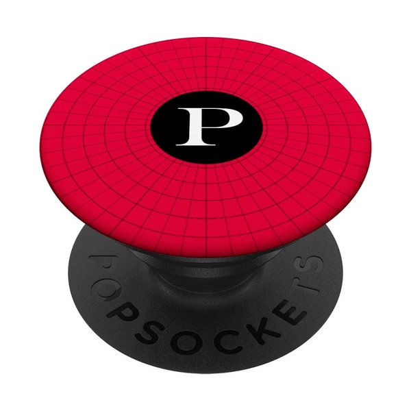 Cell Phone Pop Out Holder,Red and Black Spiderweb Letter P PopSockets Grip and Stand for Phones and Tablets