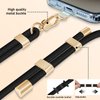 UKON Cell Phone Lanyard,Crossbody Lanyard and Wrist Strap Premium Metal Buckle Phone Charms with 2 X Phone Patch Compatible with All Smartphone(Black)