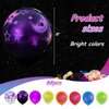 LovesTown 66PCS Glow Balloons Assorted, 12" UV Neon Party Latex Balloons Moon Stars Fluorescent Balloons for Birthday Wedding Glow Party Supplies