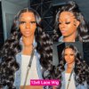 26 Inch Body Wave Lace Front Wigs Human Hair 13x6 HD Transparent Lace Frontal Human Hair Wig 220% Density Human Hair Lace Front Wigs Pre Plucked Glueless Wigs Human Hair with Baby Hair for Women