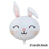 AVMBC 4Pcs Easter Bunny Balloons Bunny Head Foil Balloons Happy Easter Rabbit Mylar Balloons for Easter Animal Rabbit Theme Party Birthday Baby Shower Decorations Supplies