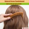 The Moreinday Wooden Comb Wood Comb Green Sandalwood Comb Hair Comb for women Comb for Men