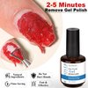 LOUINSTIC Gel Nail Polish Remover - Gel Polish Remover Kit with Cuticle Oil & Latex Tape & Colored Peel Off Manicure Tools, Gel Remover for Nails 2-5 Minutes, No Soaking,Wrapping