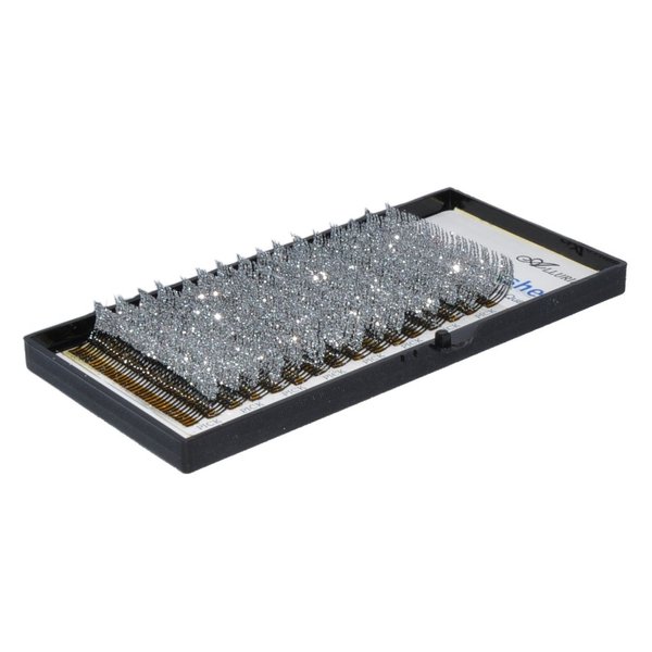 Rapid Silver Glitter Lashes B Curl .20 X 12mm for Eyelash Extensions