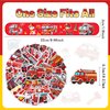 YYMYMGJ 86PCS Fire Truck Party Favors 36PCS Fire Truck Slap Bracelets 50PCS Kids Fire Truck Stickers Firefighter Snap Bracelet for Kids Fire Truck Birthday Decorations Classroom Rewards Prizes