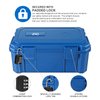 NKTOLEE Blue Storage Box ABS Plastic Storage Container with Lock - Smell Proof Waterproof Box Suit for Travel Storage Box Smell Proof Humidor Box
