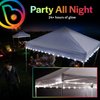 Brightz CanopyBrightz LED Canopy Lights, White - Outdoor Canopy Tent Lights for 10ft x 10ft Tents - Instant Pop Up Canopy Lights - 40 ft String Light