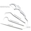 Portable Toothpicks Pocket Set, Dental Floss Picks, Reusable Flosser, Travel Tooth Picker, Flossers for Adults, Stainless Steel Teeth Cleaning Kit