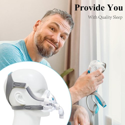 CPAP Headgear Strap for AirFit F20 / AirTouch F20, Comfortable Unisex CPAP Cpap Mask Strap, Adjustable Cpap Replacement Headgear Home Ventilator Mask Headband (Headgear ONLY, Big Size for F20)