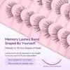 Eyelashes Natural Lashes 13mm Wispy Eyelashes Thin Memory Band False Eyelashes Natural Look Volume Strip Lashes C Curl False Lashes Pack Natural Eyelashes Fake Eyelashes 7 Pair EVENTILL