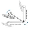 Adjustable Shower Arm Universal Connection, NearMoon Solid Brass Shower Extension Arm, Adjust Angle to Upgrade Shower Experience, Easy to Install, Anti-leak (Chrome Finish)