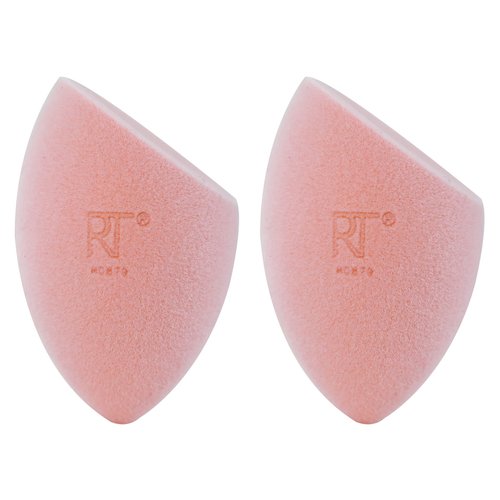 Real Techniques Miracle Powder Sponge, Makeup Blending Sponge For Powder Products, Set Makeup For Natural Finish & Cloud Skin, Buildable Coverage, Velvet Material, Packaging May Vary, 2 Count