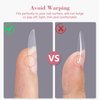 LIONVISON Almond Nail Tips Short: 320PCS Multifunctional No C Curve Nail Tips for Acrylic Nails, Half Cover Nail Extension Tips for Nail Salons Home DIY, Full Matte, 12 Sizes