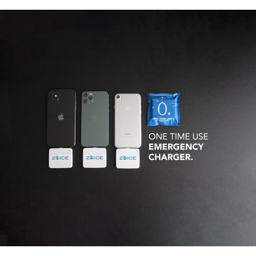 ZUICE 3 Pack Emergency Portable and Disposable Charger for On-The-Go Power, iPhone Compatible, Instant Charging Battery Pack, 18 Month Shelf Life, 1500 mAh (Per Device)