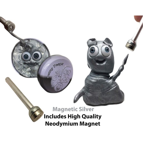 PUTTY PEEPS 2 Piece Gift Bundle for Kids– 1 Light Effects Red and 1 Magnetic Silver. Light Effects Red tin Contains 1.7oz and Magnetic Silver tin Contains 2.2oz for a Total of 3.9oz.