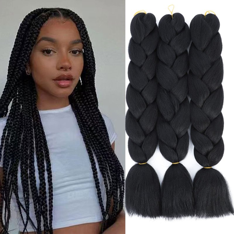 ONLOOKERS 23 Inch Long Purple Braided Wig For Girls - Anime Cosplay Hair Extensions For Halloween & Costume Parties