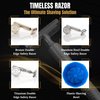 TIMELESS RAZOR Aluminum Double Edge Safety Razor - Luxury Men's Safety Shaving Razor - Travel Razor w/Razor Stand & Custom Design Razor Handle - Compatible w/Double Edge Razor Blades - Made in USA