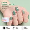GAOY Jelly Gel Nail Polish, 16ml Sheer Green Translucent Soak Off Gel Polish, UV Light Cure for Nail Art DIY, 2136 Aqua Mint