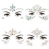 4 Sheets Euphoria Face Gems+10g Chunky Glitter, Rhinestones Stickers Glow in The Dark-Luminous Gems Body Makeup for Music Festivals Rave Carnival Cosplay Gifts for Women(2Luminous)