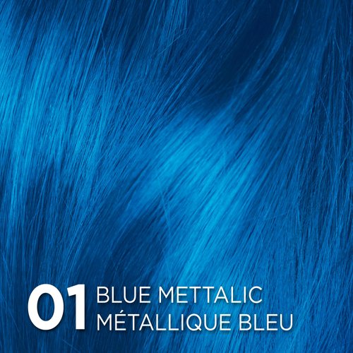 L'Oreal Paris Colorista Metallic Semi Permanent Hair Color for Bleached or Blonde Hair, Color Depositing Hair Mask Formula, Metallic Blue