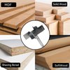CENYB CNC Spoilboard Surfacing Router Bits,4 Teeth 1/4 inch Shank 2 inch Cutting Dia with Router Collet for Woodworking Tools