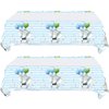 HJFZLY 2 Pcs Baby Shower Table Cover Decorations, Blue Elephant Party Tablecloth Table Cover, Blue Elephant Birthday Party Supplies Decorations for Baby Boy (71in x 42in)