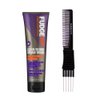 yper Fudge Clean Blonde Damage Rewind Violet Toning Shampoo (8.4 oz) with Teasing Comb Pack of 1