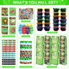 LiYiQ 122 Pcs Pixel Party Favors With Pixel Sunglasses Slap Bracelets Miner Wristband Notebook Stamps Stickers and Gift Bag for Pixel Gamer Birthday Party Supplies