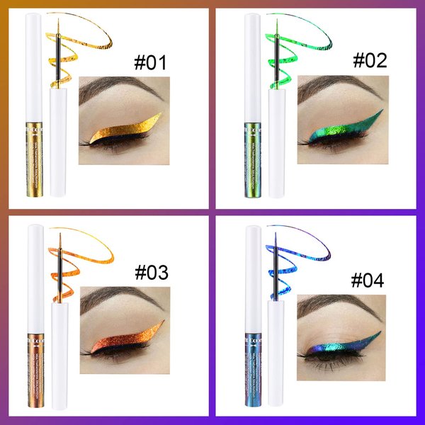 6 Colors Chameleon Liquid Eyeshadow Metallic Glitter Shimmer Eye Shadow Set Long Lasting Waterproof Multichrome Eyeshadows Makeup Set
