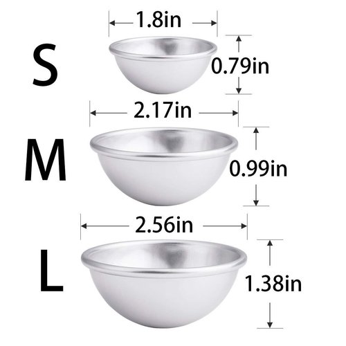 30PCS- Bath Bomb Mold Kit, 15 Set 3 Size Mold & Bath Bombs Press for DIY Making Supplies