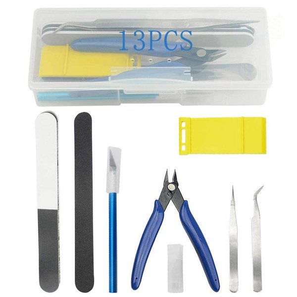 Bigstone 13 PCS Gundam Model Tools Kit Hobby Building Tools Set for Cars, Airplanes, Buildings, Gundam, Robots Models Building Repairing and Fixing ext.