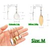 11/22Pcs Spinner Blades Smooth Nickel Spoons Rigs Spinners Spinnerbait Fishing Lures Accessories (M (11Pcs), Silver Colorado)