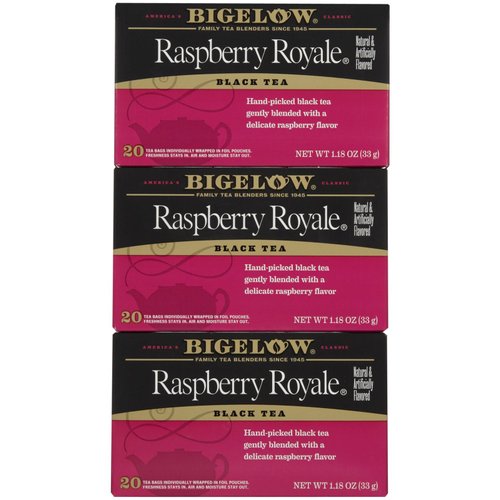 Bigelow Raspberry Royale Tea Bags - 20 ct - 3 Pack