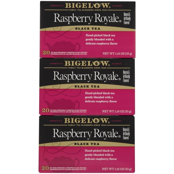 Bigelow Raspberry Royale Tea Bags - 20 ct - 3 Pack