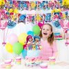 ELZEM Shimmer and Shine Party Decorations,Girl Birthday Party Supplies Includes Banner- Cake Topper - 12 Cupcake Toppers - 18 Balloons, Blue