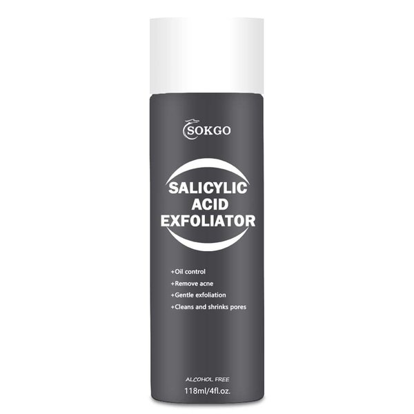 Salicylic Acid Exfoliator, Gentle BHA Exfoliating Toner, Facial Cleanser for Blackheads, Pores, Wrinkles, Acne, Fine Lines, for Women & Men